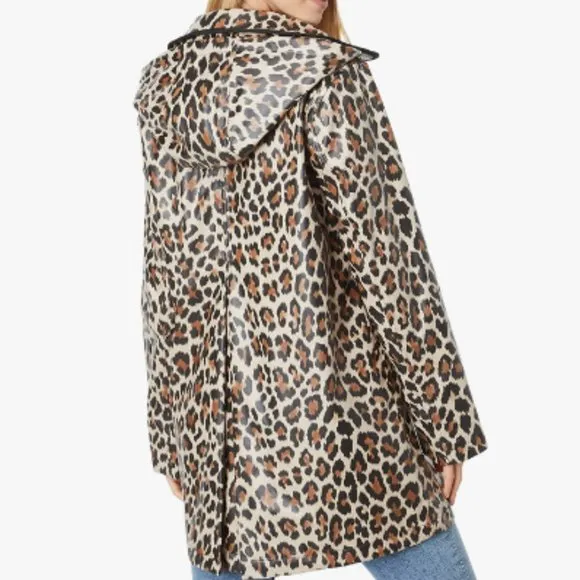 New! Kate Spade New York Hooded Zip Front A-Line Rain Jacket Women's Size S