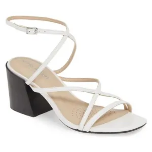 NEW Kenneth Cole New York Size 9 Women's Martha Strappy Block Heel Sandal, White