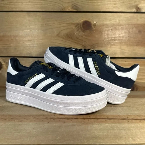 NEW Kids Sizes - Adidas Gazelle Bold J “Aurora Ink White” Low Top Shoes JQ7405