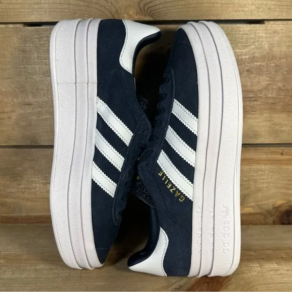 NEW Kids Sizes - Adidas Gazelle Bold J “Aurora Ink White” Low Top Shoes JQ7405