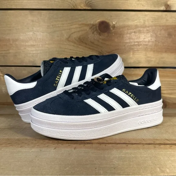 NEW Kids Sizes - Adidas Gazelle Bold J “Aurora Ink White” Low Top Shoes JQ7405