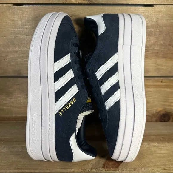 NEW Kids Sizes - Adidas Gazelle Bold J “Aurora Ink White” Low Top Shoes JQ7405