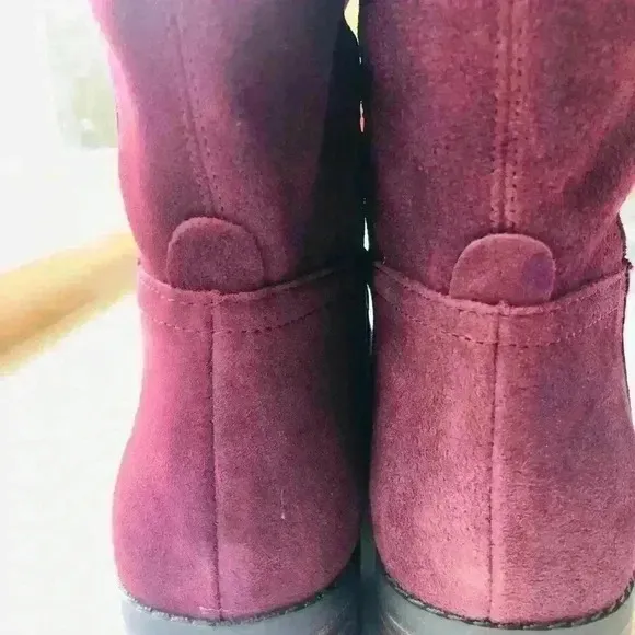 NEW! Lucky Brand Lefara Sugar Red Suede Boots.