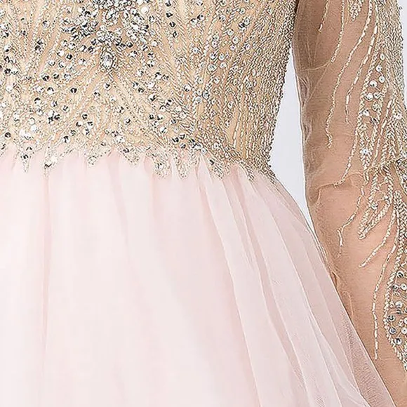 NEW LUXURY LONG FORMAL SLEEVELESS BALL GOWN EMBROIDERED W/ RHINESTONES AS L2217