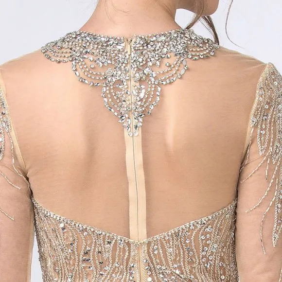 NEW LUXURY LONG FORMAL SLEEVELESS BALL GOWN EMBROIDERED W/ RHINESTONES AS L2217