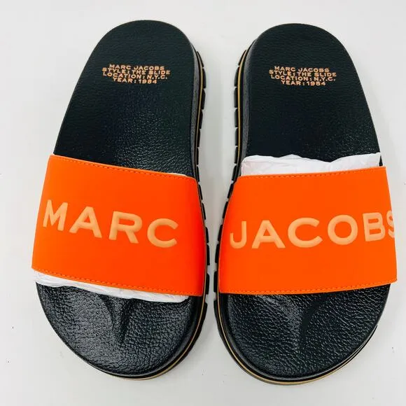 NEW! Marc Jacobs The Slide Dragon Fire Orange - 5