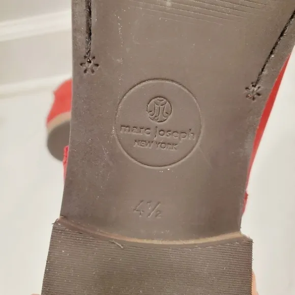 NEW Marc Joseph New York Red Ankle Boots