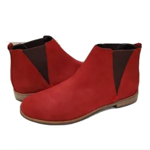NEW Marc Joseph New York Red Ankle Boots