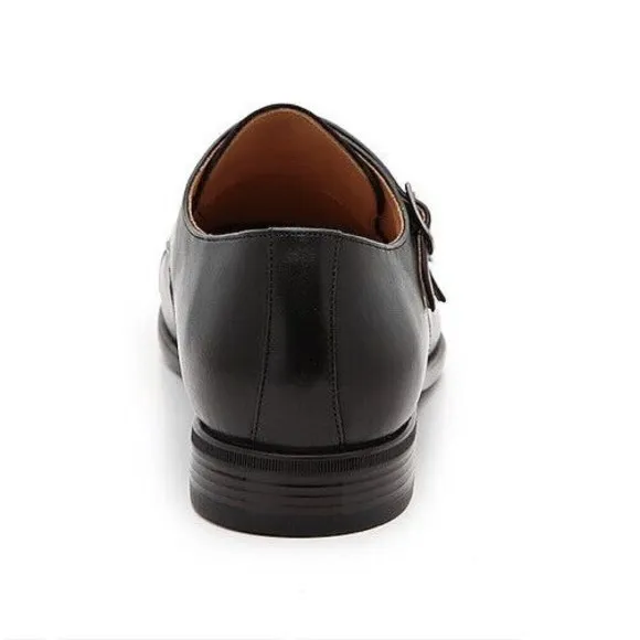 New Men Warfield Grand CARSON MONK STRAP SLIP-ON Dressy Shoes Black 10.5 Rts185