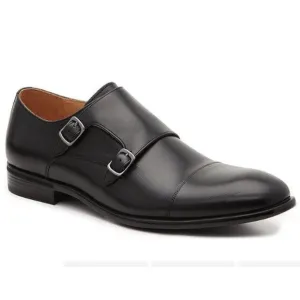 New Men Warfield Grand CARSON MONK STRAP SLIP-ON Dressy Shoes Black 10.5 Rts185