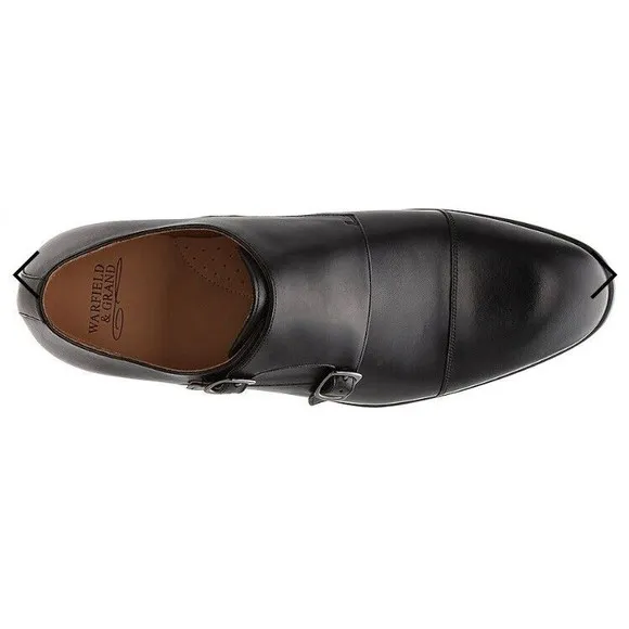 New Men Warfield Grand CARSON MONK STRAP SLIP-ON Dressy Shoes Black 10.5 Rts185