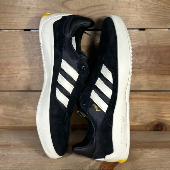 NEW Mens Multi-Sizes Adidas Puig “Core Black Ivory Gold” Low Top Sneakers IE3141