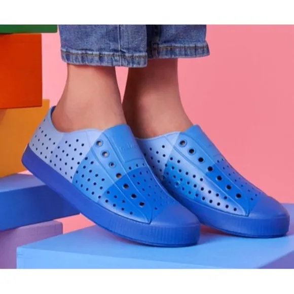 New Native x Crayola collab Jefferson block EVA navy blue slip on shoes