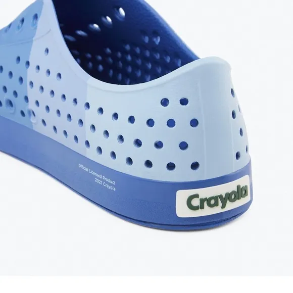New Native x Crayola collab Jefferson block EVA navy blue slip on shoes
