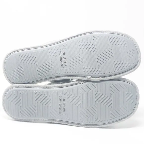 NEW Nordstrom Limited Edition Puffy Metallic Slide Slippers Silver Size XL 11-12