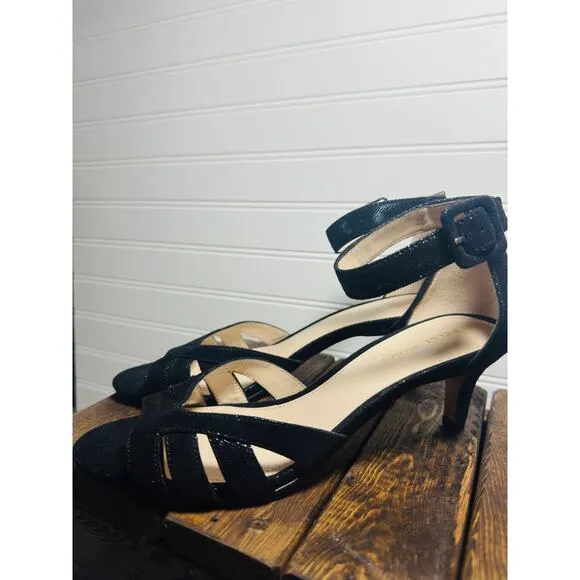 NEW Pelle Moda Ankle Strap Sandal Low Kitten Heel Betina Dressy Elegant Wedding