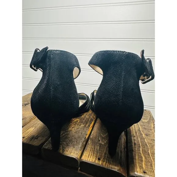 NEW Pelle Moda Ankle Strap Sandal Low Kitten Heel Betina Dressy Elegant Wedding