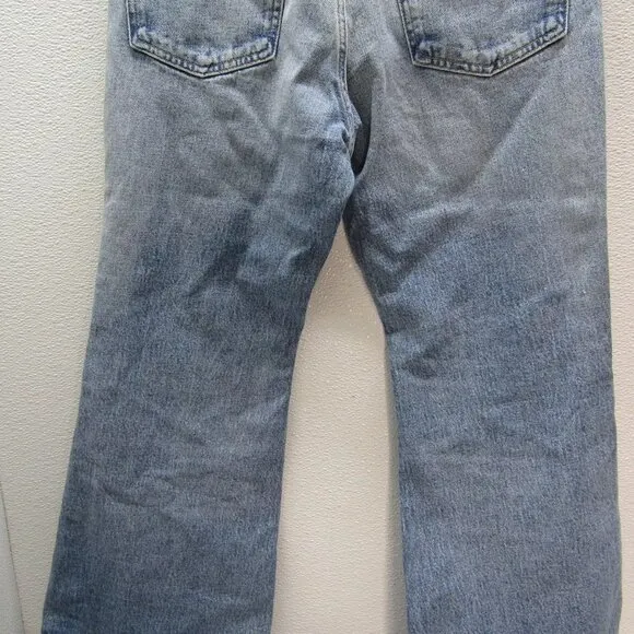 NEW POLO RALPH LAUREN Womens Crop Flare Distressed Jeans Size 27 Dossi Blue