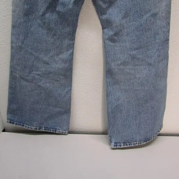 NEW POLO RALPH LAUREN Womens Crop Flare Distressed Jeans Size 27 Dossi Blue