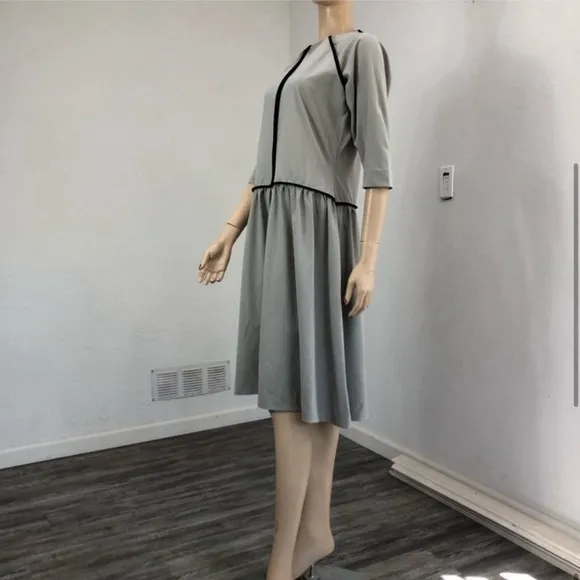 NEW PR Petite Ruelle minimalist 3/4 sleeve midi dress