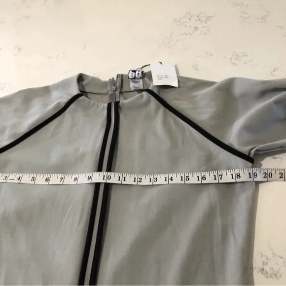 NEW PR Petite Ruelle minimalist 3/4 sleeve midi dress