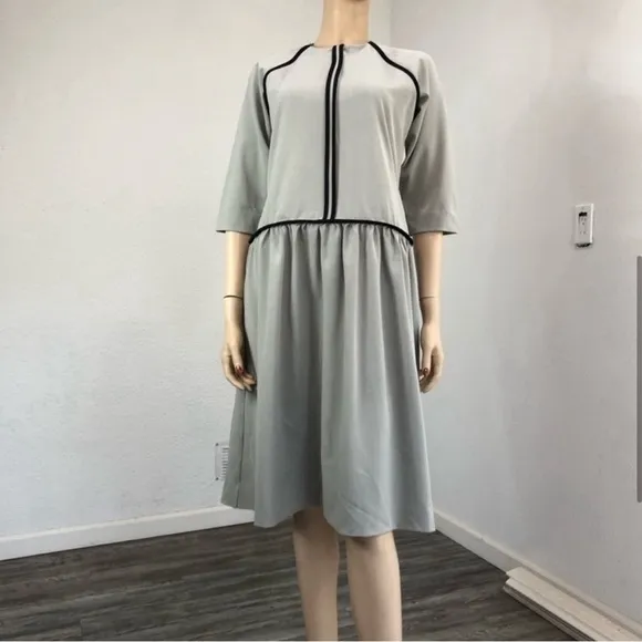 NEW PR Petite Ruelle minimalist 3/4 sleeve midi dress