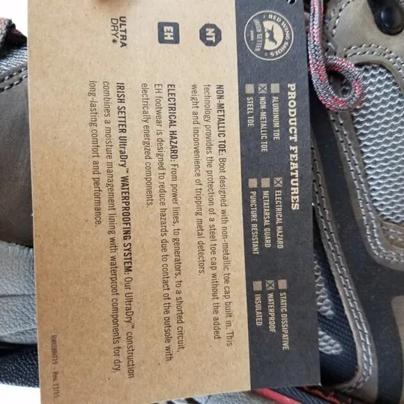 NEW Red Wing Irish Setter Shoes 83212 Crosby 4&quot; Hiker Work Safety Boots Hiking