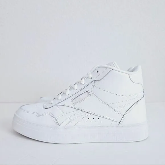 New! Reebok Court Advance Bold Women's High Top White Sneakers Shoes