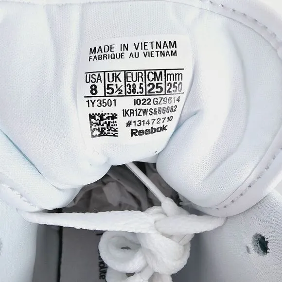 New! Reebok Court Advance Bold Women's High Top White Sneakers Shoes