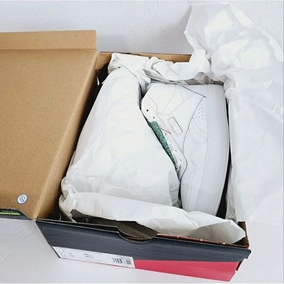 New! Reebok Court Advance Bold Women's High Top White Sneakers Shoes