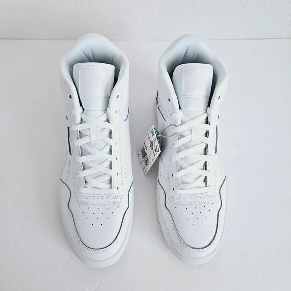 New! Reebok Court Advance Bold Women's High Top White Sneakers Shoes
