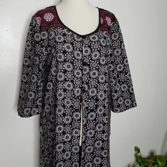 NEW Romeo &amp; Juliet Couture Duster Kimono Maxi Cover Up Resort Luxury Lounge Wear