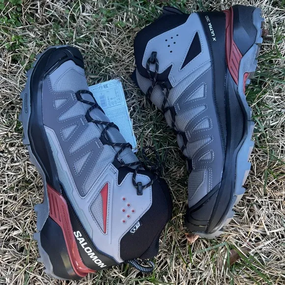 NEW Salomon Ultra 360 Mid Boots size 11.5 Mens Waterproof  Grey