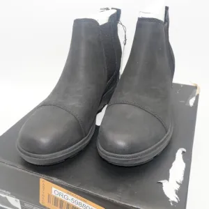 NEW SOREL Women's 8.5 Evie II Chelsea  Black Sea Salt  Ankle Boots Booties