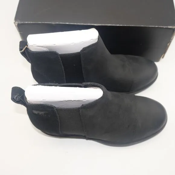 NEW SOREL Women's 8.5 Evie II Chelsea  Black Sea Salt  Ankle Boots Booties