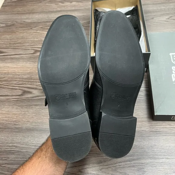 NEW Stacy Adams Black Double Monk Strap Ankle Boots 9 M