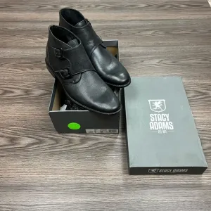 NEW Stacy Adams Black Double Monk Strap Ankle Boots 9 M