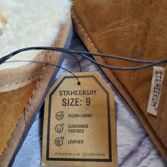 NEW STAHEEKUM Alpine faux shearling slippers 9