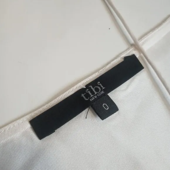 New Tibi semisheer dainty minimalist straight across neckline slip shift dress