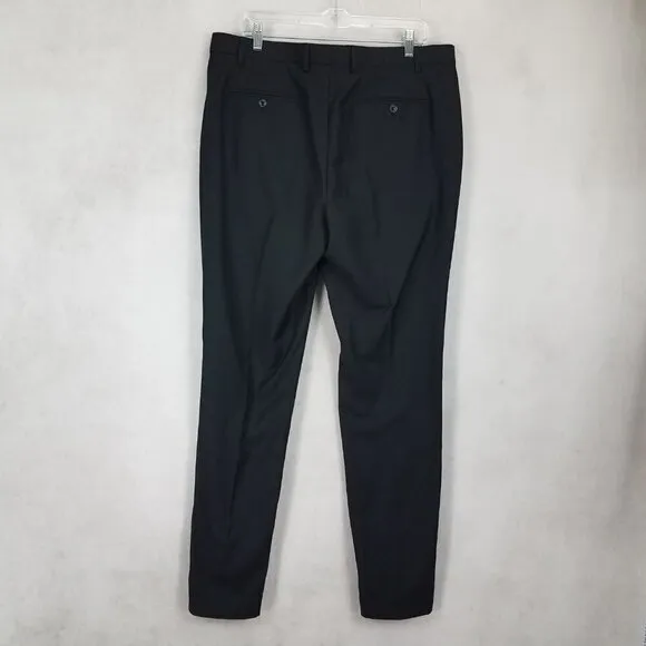 NEW Topman Nordstrom Men's 34L Skinny Fit Dress Pants Trousers Black NWT $75