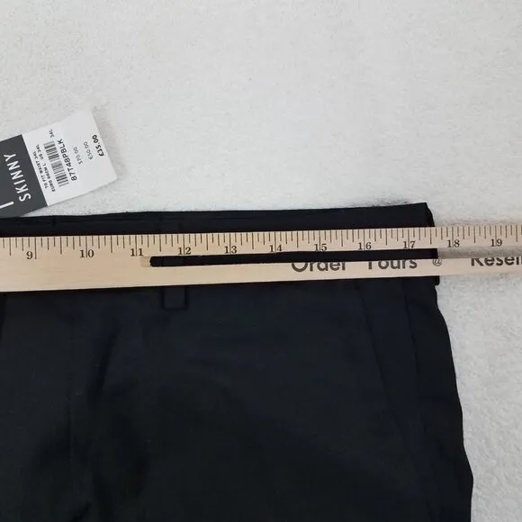 NEW Topman Nordstrom Men's 34L Skinny Fit Dress Pants Trousers Black NWT $75