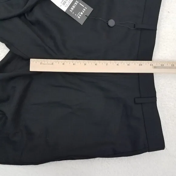 NEW Topman Nordstrom Men's 34L Skinny Fit Dress Pants Trousers Black NWT $75