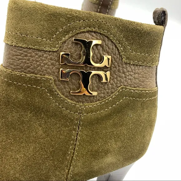 NEW! Tory Burch Alaina Olive Green Suede Boots