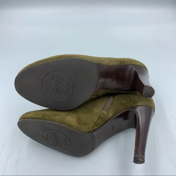 NEW! Tory Burch Alaina Olive Green Suede Boots