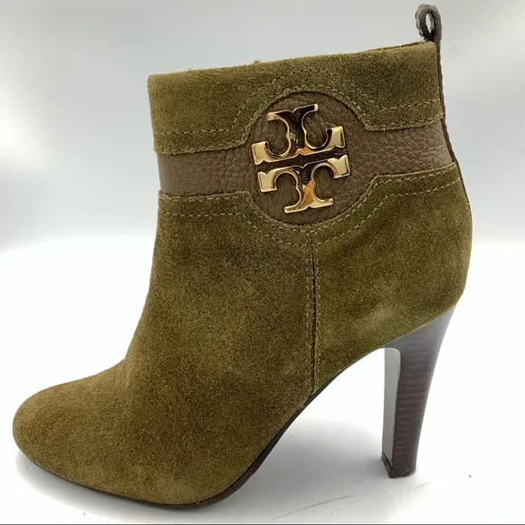 NEW! Tory Burch Alaina Olive Green Suede Boots