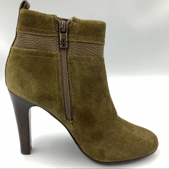 NEW! Tory Burch Alaina Olive Green Suede Boots