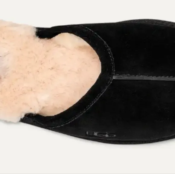 New UGG Black Scuff Slippers House Shoes Fathers Day Gift Mens 11