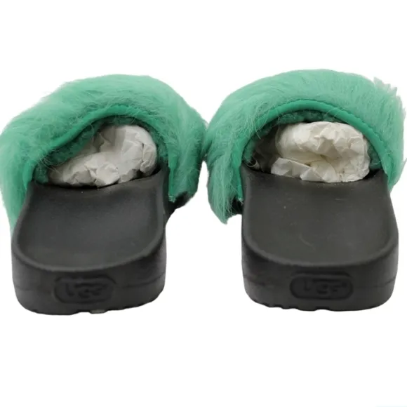 New Ugg Emerald ROYALE FUR SLIDE SLIPPERS SIZE 7 US