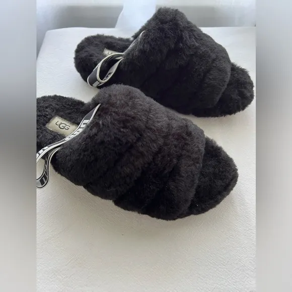 New UGG Fluff Yeah Slide Slingback Slip-on Womens Slippers Size 8