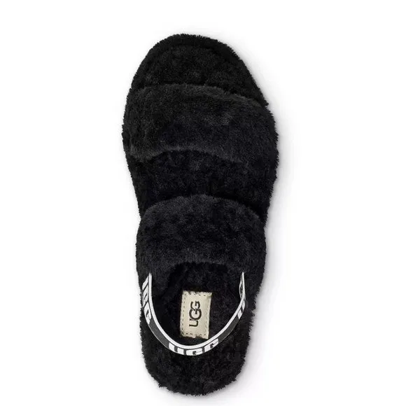 NEW UGG Sizes 8, 9, 10 Women's Oh Yeah Shearling Slingback Slippers - Black